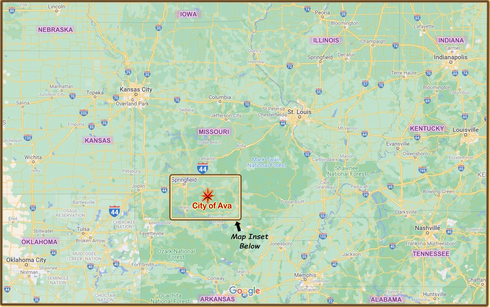 Our Location Surounding States View